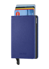 Portefeuille Slimwallet Crisple Blue de Secrid avec gravure - SC-Blue