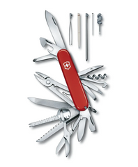 Couteau de poche Victorinox Swiss Champ en rouge avec gravure gratuite - 1.6795