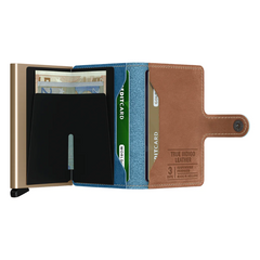 Secrid Miniwallet Indigo 3 Sand mit Gravur - MIn-3-Sand