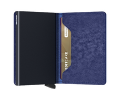 Portefeuille Slimwallet Crisple Blue de Secrid avec gravure - SC-Blue