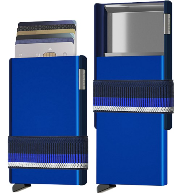 Secrid Cardslide Blue mit Gravur - CS-Blue