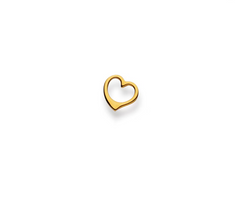 Pendentif coeur en or jaune 18 carats 750 - 7x7 mm