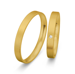 Breuning Basic Trauringe mit 1 Diamant 0,01 ct. - 48/14401 & 48/04401