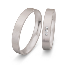 Breuning Basic Trauringe mit 1 Diamant 0,01 ct. - 48/14403 & 48/04403