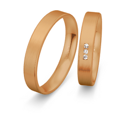 Breuning Basic Trauringe mit 1 Diamant 0,01 ct. - 48/14403 & 48/04403