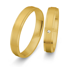 Breuning Basic Trauringe mit 1 Diamant 0,01 ct. - 48/05618 & 48/05617