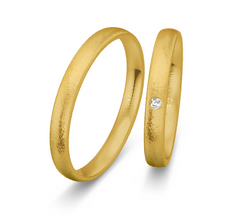 Breuning Basic Trauringe mit 1 Diamant 0,02 ct. - 48/05604 & 48/05603