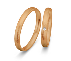 Breuning Basic Trauringe mit 1 Diamant 0,02 ct. - 48/05604 & 48/05603