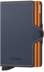 Secrid Twinwallet Matte Night Blue & Orange mit Gravur - TM-Night Blue & Orange