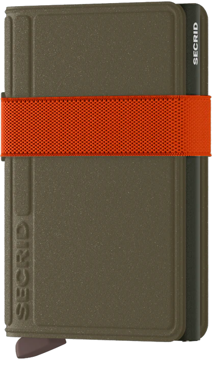 Secrid Bandwallet LIBA Green-Orange mit Gravur - BLi-Green-Orange