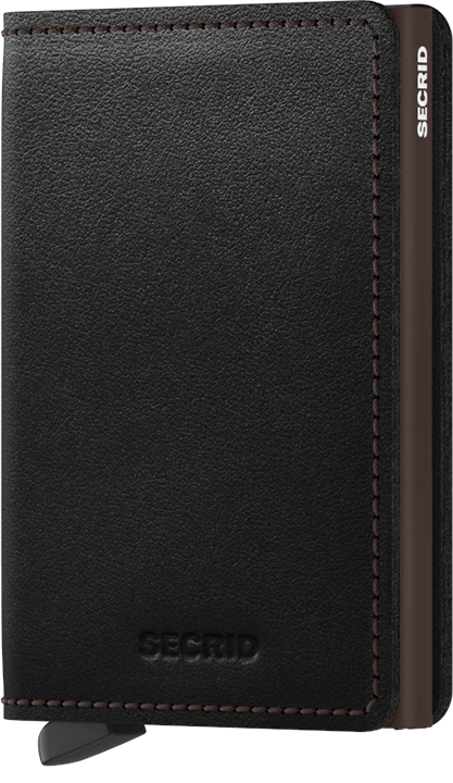 Secrid Slimwallet Original Black-Brown mit Gravur - SO-Black-Brown