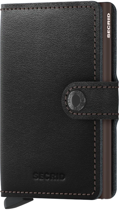 Secrid Miniwallet Original Black-Brown mit Gravur - M-Black-Brown