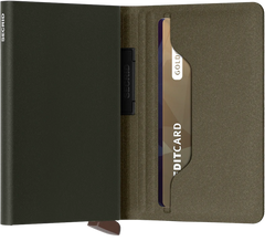 Portefeuille Secrid Bandwallet LIBA Vert-Orange avec gravure - BLi-Vert-Orange