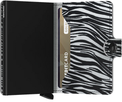 Portefeuille Secrid Miniwallet Zebra Light Grey avec gravure - MZe-Light Grey