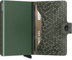 Secrid Miniwallet Hexagon Green mit Gravur - MHe-Green