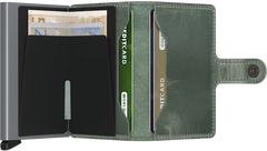 Portefeuille Mini Secrid Vintage Sage avec gravure - MV-Sage