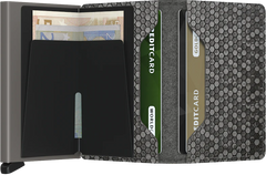 Portefeuille Slimwallet Hexagon Grey de Secrid avec gravure - SHe-Grey