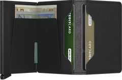 Portefeuille Slimwallet Secrid Yard Powder Black avec gravure - SYp-Black