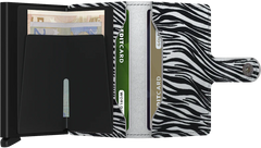 Portefeuille Secrid Miniwallet Zebra Light Grey avec gravure - MZe-Light Grey
