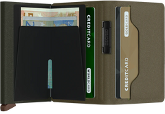 Portefeuille Secrid Bandwallet LIBA Vert-Orange avec gravure - BLi-Vert-Orange