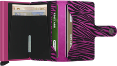 Portefeuille Secrid Miniwallet Zebra Fuchsia avec gravure - MZe-Fuchsia