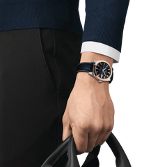 Tissot Gentleman Powermatic 80 Silicium Solid 18K Gold Bezel Herrenuhr - T927.407.46.041.00