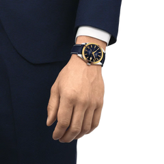 Tissot Gentleman Powermatic 80 Silicium Solid 18k Gold Bezel Herrenuhr - T927.407.46.041.01