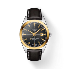 Tissot Gentleman Powermatic 80 Silicium Solid 18K Gold Bezel Herrenuhr - T927.407.46.061.01