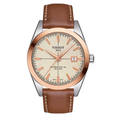 Tissot Gentleman Powermatic 80 Silicium Solid 18K Gold Bezel Herrenuhr - T927.407.46.261.00