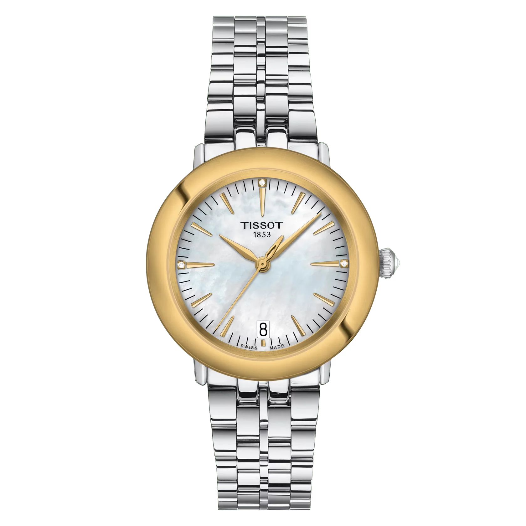 Tissot Glendora 18K Gold Bezel Damenuhr - T929.210.41.116.01