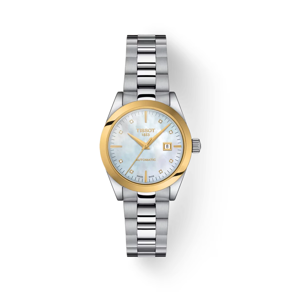 Tissot T-My Lady Automatic 18K Gold Bezel Damenuhr - T930.007.41.116.00