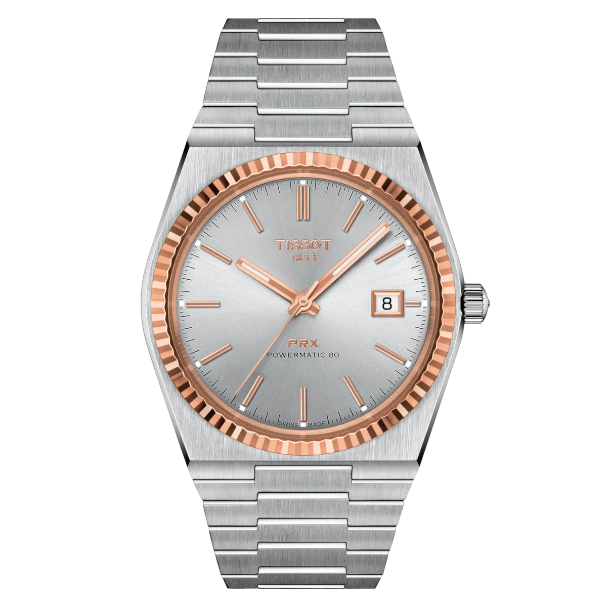 Tissot PRX Powermatic 80 Stahl & 18K Goldlünette Herrenuhr - T931.407.41.031.00