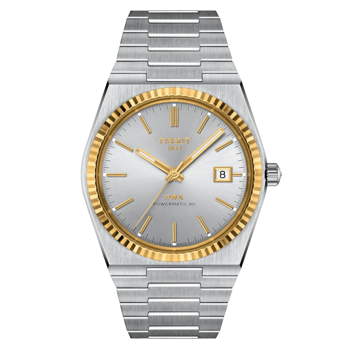 Tissot PRX Powermatic 80 Stahl & 18K Goldlünette Herrenuhr - T931.407.41.031.01