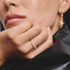 Thomas Sabo Midnight Sky Damenring 18K vergoldet mit weissen Zirkonia – TR2551-M01-14