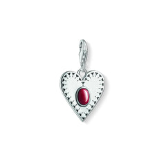 Thomas Sabo Damen Charm-Anhänger Herz Roter Stein - 1683-111-10