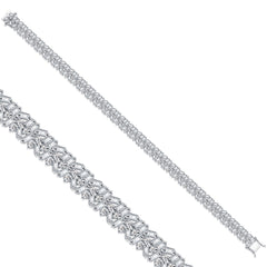 bracelet en or blanc avec diamants - BBL0000206