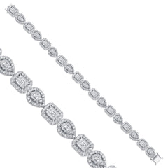 bracelet en or blanc avec diamants - BBL0000322