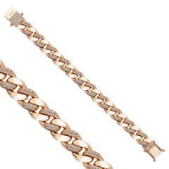 bracelet en or rose avec diamants - BL0000319