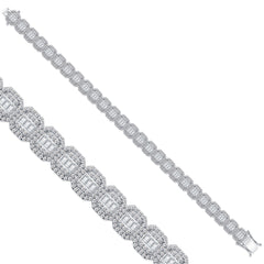 bracelet en or blanc avec diamants - BBL0000395