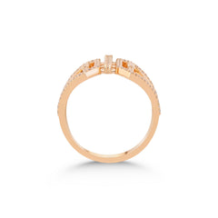 Roségold-Ring mit Diamanten - YZ0002780