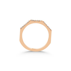 bague en or jaune avec diamants - YZ0002786