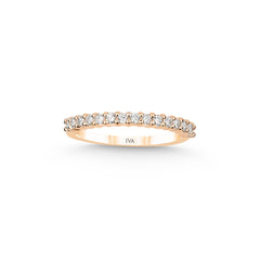 bague en or rose avec diamants - YZ0002986