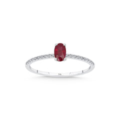 bague en or blanc avec diamants et rubis - YZ0003017