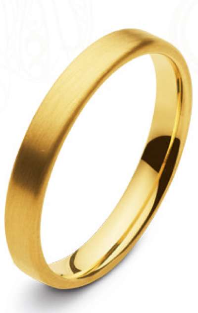 Alliances Profil-Ringe Trauring Gold 750 Gelb 3,5 mm matt-1119.10988/0002