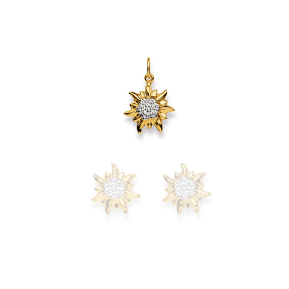 Anhänger Edelweiss Bicolor Gelbgold-Weissgold 750 Gold - 1556.07545/0002