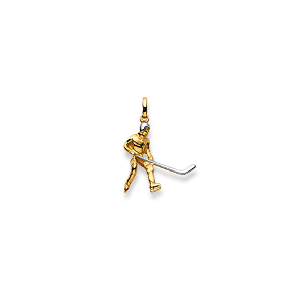 Anhänger Eishockey Bicolor Gelbgold-Weissgold 750 Gold - 1556.07185/0006