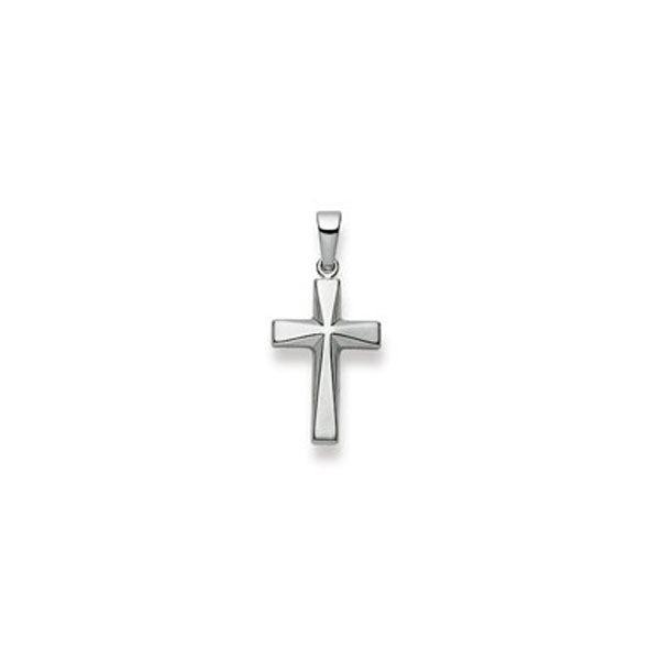 Anhänger Kreuz Weissgold 18 mm 750 Weissgold - 1258.02861/0001