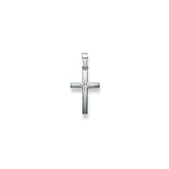 Anhänger Kreuz Weissgold 19 mm 750 Weissgold - 1258.02862/0001
