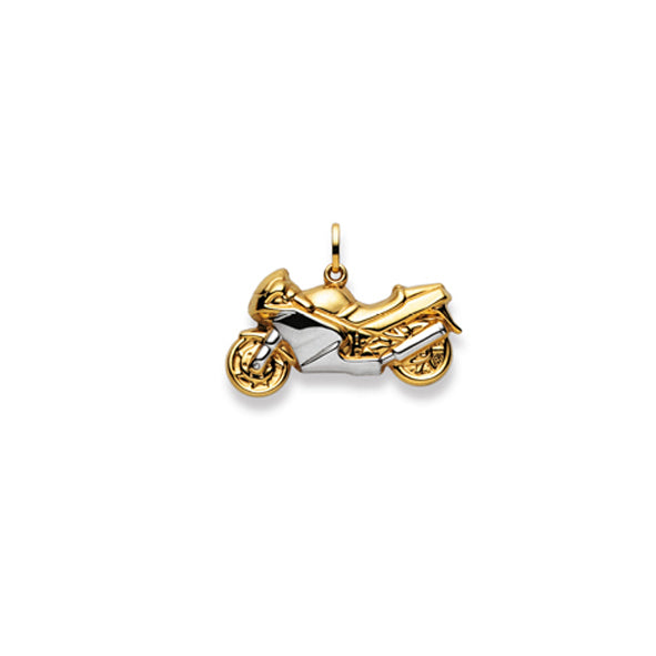 Anhänger Motorrad Bicolor Gelbgold-Weissgold 750 Gold - 1556.07349/0005