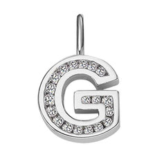 Anhänger Silber 925 weiss Buchstabe G poliert rhodiniert - 6256.08989/0700